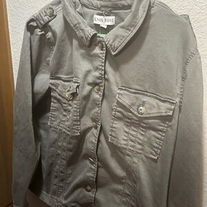 Knox Rose Gray Army Green Jacket